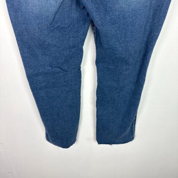 Good American Good Classic Raw Step Hem Straight Leg Jeans Indigo Plus Size 15 - Picture 10 of 11